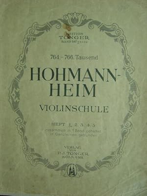 Imagen del vendedor de Praktische Violinschule. Heft 1. Neue, gnzlich umgearbeitete und um 65 Volks- und volkstmliche Lieder vermehrte Ausgabe von Ernst Heim. Mit 8 Figuren auf 2 Tafeln. a la venta por Antiquariat Tarter, Einzelunternehmen,