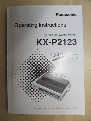 Seller image for Operating Instructions Impact Dot Matrix Printer KX P2123 for sale by Archives Books inc.