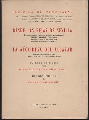 Immagine del venditore per DESDE LAS REJAS DE SEVILLA. LA ALCAIDESA DEL ALCAZAR: Coleccin Escena venduto da Librera Hijazo