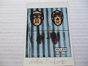 Gilbert and George Holed 1989 postcard (signed by Gilbert and George on front)