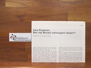 Wer hat Mozart verhungern lassen? Anmerkungen zu biografischen Details. Aus: Musica, xxx