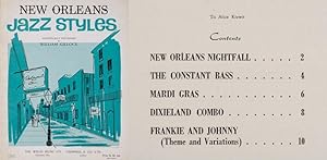 Image du vendeur pour New Orleans Jazz Styles. With a foreword by William Gillock. mis en vente par Inanna Rare Books Ltd.