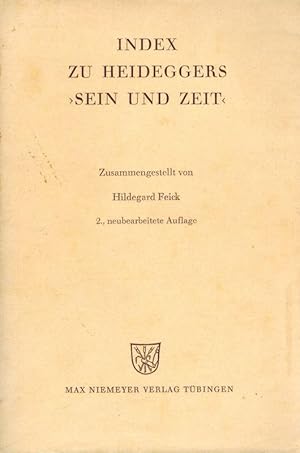 Immagine del venditore per Index zu Heideggers Sein und Zeit. venduto da Inanna Rare Books Ltd.