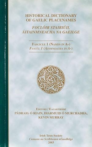 Imagen del vendedor de Historical Dictionary of Gaelic Placenames. a la venta por Inanna Rare Books Ltd.