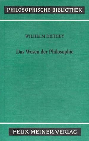 Bild des Verkufers fr Das Wesen der Philosophie. Mit einer Einleitung herausgegeben von Otto Pggler. zum Verkauf von Inanna Rare Books Ltd.