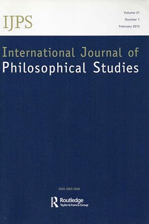 Immagine del venditore per International Journal of Philosophical Studies. Volume 21, Number 1. - Includes this essay from Graham Parkes: Nietsche on Rock and Stone: The Dead World, Dance and Flight . venduto da Inanna Rare Books Ltd.
