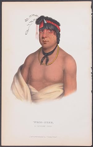 Bild des Verkufers fr Wesh-Cubb, A Chippeway Chief zum Verkauf von Trillium Antique Prints & Rare Books