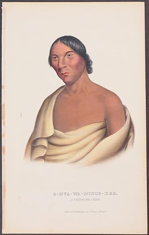 Seller image for O-Hya-Wa-Mince-Kee, A Chippewa Chief for sale by Trillium Antique Prints & Rare Books