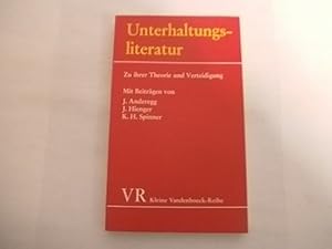 Image du vendeur pour Unterhaltungsliteratur. Zu ihrer Theorie und Verteidigung. mis en vente par Der-Philo-soph