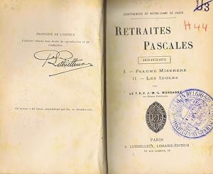 Conférences de Notre-Dame de Paris, retraites pascales 1872-1876 (Psaume miserere - Les idoles - ...