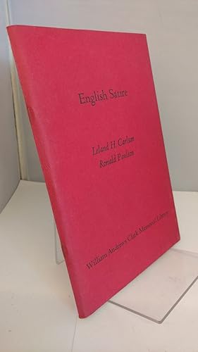 Seller image for English Satire for sale by Earthlight Books