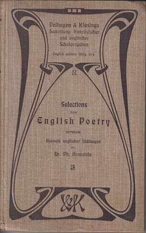 Selections from English poetry. Ph. Aronstein / Velhagen & Klasings Sammlung französischer u. eng...