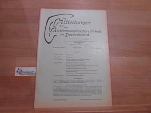 Mitteilungen aus der Anthroposophischen Bewegung in Deutschland Nr. 45 Michaeli 1958