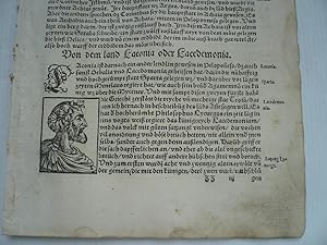 Von dem Griechenland, anno 1570, 8 Seiten, Cosmographia, Sebastian Münster -beschrieben werden u....