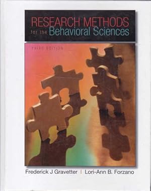 Seller image for Research Methods for the Behavioral Sciences. Third Edition for sale by Goulds Book Arcade, Sydney