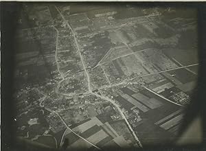 France WWI Somme Front Aerial View Old Photo 1918