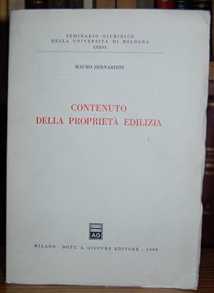 Immagine del venditore per CONTENUTO DELLA PROPRIETA EDILIZIA venduto da F�bula Libros (Librer�a Jim�nez-Bravo)
