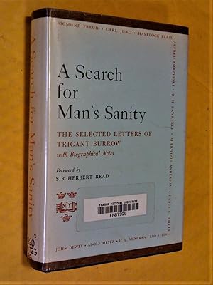 Seller image for A Search for Man's Sanity : The Selected Letters of Trigant Burrow for sale by Livresse