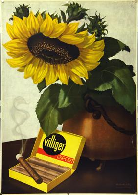 Plakat - Villiger Export. Lithographie.