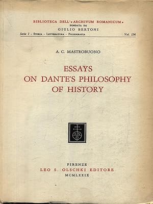 Immagine del venditore per Essays on Dante's Philosophy venduto da Miliardi di Parole