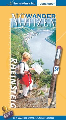 Seller image for Rheinsteig - WanderNOTIZEN. Das offizielle persnliche Tagebuch zu Europas neuem Top-Trail. Mit 12 heraustrennbaren Luftpostkarten, Stempelseiten, GPS-Daten, Fotoseiten, Kalender bis 2009. Ein schner Tag Rheinsteig Stempel-, Notiz- und Tagebuch mit Streckenangaben und 12 Rheinsteigluftpostkarten for sale by NEPO UG