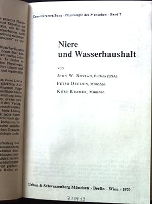 Seller image for Physiologie des Menschen; Bd. 7., Niere und Wasserhaushalt. for sale by books4less (Versandantiquariat Petra Gros GmbH & Co. KG)