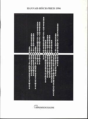 Bild des Verkufers fr Hannah-Hch-Preis 1996. Emmett Williams zum Verkauf von Graphem. Kunst- und Buchantiquariat