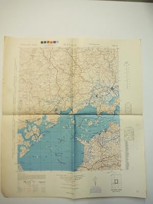 Army Map Service Map of OKAYAMA, Central Japan (1944)