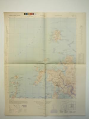 Army Map Service Contour Map of Sasebo , Central Japan (1944)