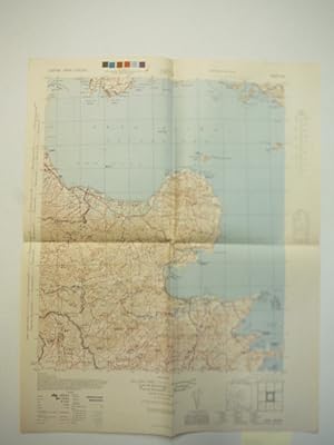 Army Map Service Contour Map of Oita, Central Japan (1944)