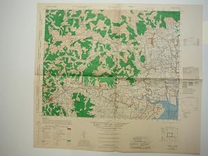 Army Map Service Contour Map of Takeo, Kyushu Japan (1946)