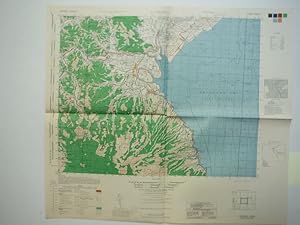 Army Map Service Contour Map of Kashima, Kyushu Japan (1945)