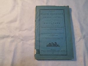 Seller image for Table des statuts provinciaux et des ordonnances en force ou qui ont t en force dans le Bas Canada dans leur ordre chronologique avec la continuation de l Index des statuts en force, etc. jusqu  la fin de la session de 1857. for sale by Doucet, Libraire/Bookseller