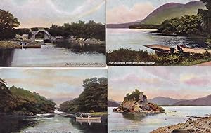 Killarney Tore Mountains Colleen Bawn Rock Boats 4x Old Postcard s