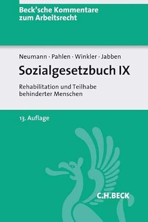 Bild des Verkufers fr Sozialgesetzbuch IX: Rehabilitation und Teilhabe behinderter Menschen : Rehabilitation und Teilhabe behinderter Menschen zum Verkauf von AHA-BUCH