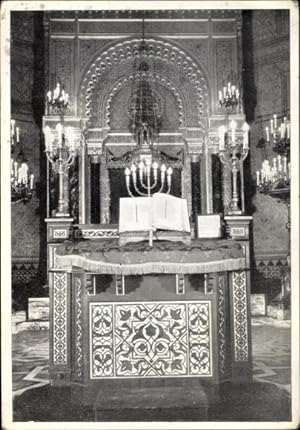 Judaika Ansichtskarte / Postkarte Firenze Florenz Toscana, Synagoge, Innenansicht, Tora