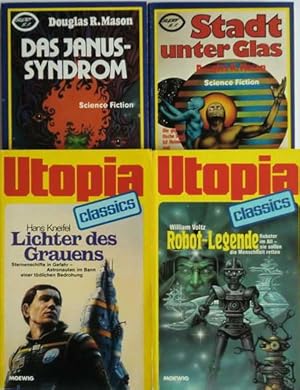 4 Science Fiction-Romane: Das Janus-Syndrom / Stadt unter Glas / Lichter des Grauens / Robot-Legende