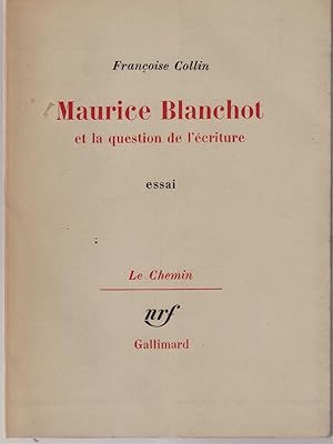 Bild des Verkufers fr Maurice Blanchot et la question de l'ecriture zum Verkauf von Librodifaccia