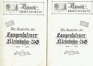 Bild des Verkufers fr Die Geschichte der Langensalzaer Kleinbahn-AG. 1913-1967. Teil 1 und 2. zum Verkauf von Antiquariat Bernhardt