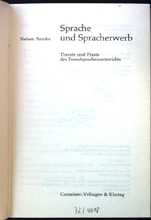 Sprache und Spracherwerb : Theorie u. Praxis d. Fremdsprachenunterrichts.