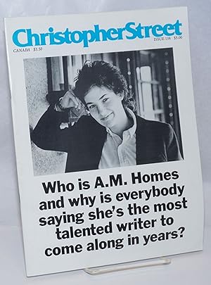Image du vendeur pour Christopher Street: vol. 12, #6, August 1989, whole #138; Who is A. M. Homes mis en vente par Bolerium Books Inc.