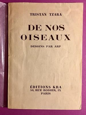 De nos oiseaux [envoi de l'auteur]