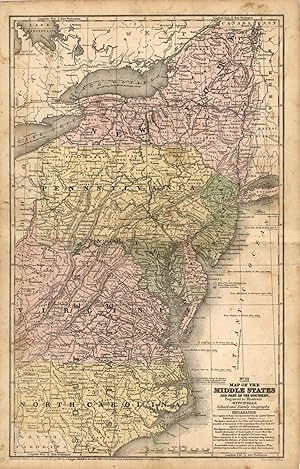 Seller image for Map of the Middle States and Part of the Southern for sale by Art Source International Inc.