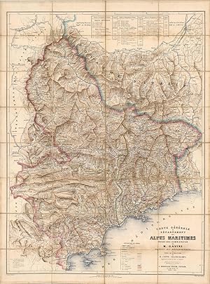 Seller image for Carte General du Departement des Alpes Maritimes (Map of the Department of Alpes Maritimes) for sale by Art Source International Inc.