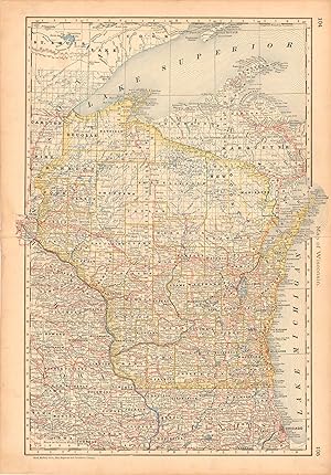 Image du vendeur pour Map of Wisconsin mis en vente par Art Source International Inc.