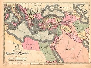 Image du vendeur pour Map of the Scripture World Giving Distances From Jerusalem mis en vente par Art Source International Inc.