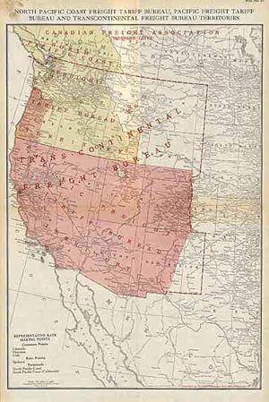 Seller image for North Pacific Coast Freight Tariff Bureau, Pacific Freight Tariff Bureau and Transcontinental Bureau Territories for sale by Art Source International Inc.