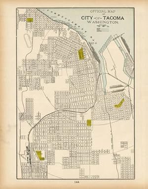 Seller image for Official Map of City of Tacoma, Washington for sale by Art Source International Inc.