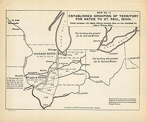 Seller image for Established Grouping of Territory for Rates to St. Paul, Minn. for sale by Art Source International Inc.