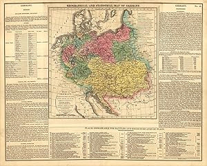 Image du vendeur pour Geographical and Statistical Map of Germany mis en vente par Art Source International Inc.